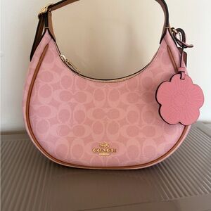 Coach Powder Pink 2026 Emily bag with Floral Charm